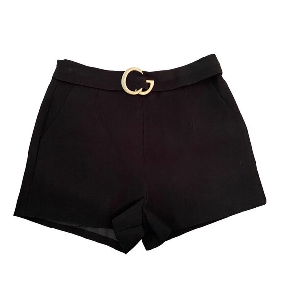 Love Encounter High Rise Waist Black Shorts with Belt Size M - Picture 1 of 3